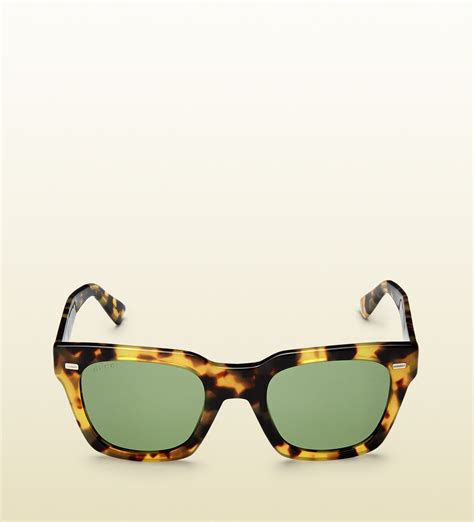 gucci havana acetate square frame sunglasses|Gucci 54mm oversized square sunglasses.